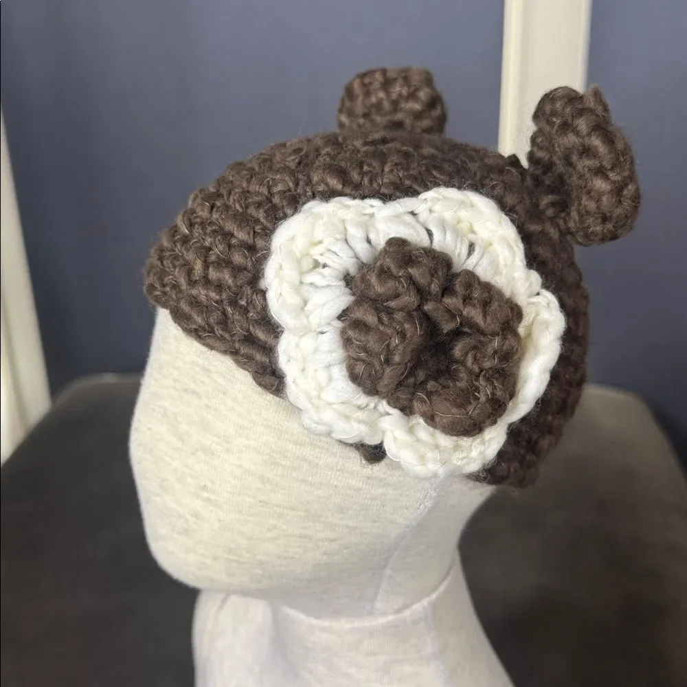 Daisy Baby Girls Baby Brown Bear Hat Beanie with Ears Size 0-6 months NEW